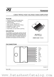 TDA9530 datasheet pdf SGS Thomson Microelectronics