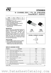 STD2NB25 datasheet pdf SGS Thomson Microelectronics