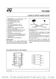 74LVQ00 datasheet pdf SGS Thomson Microelectronics
