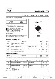 BYT3400B(-TR) datasheet pdf SGS Thomson Microelectronics