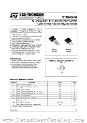 STB6NA60 datasheet pdf SGS Thomson Microelectronics