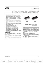 TDA7343 datasheet pdf SGS Thomson Microelectronics