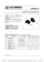 GS20AC-12 datasheet pdf SGS Thomson Microelectronics
