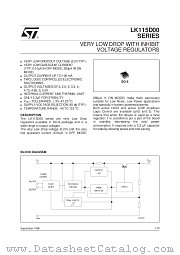 LK115D00-SERIES datasheet pdf SGS Thomson Microelectronics