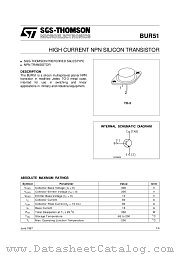 BUR51 datasheet pdf SGS Thomson Microelectronics