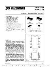 M54HC173 datasheet pdf SGS Thomson Microelectronics