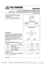 MSC82307 datasheet pdf SGS Thomson Microelectronics