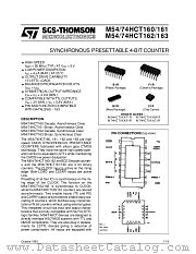 M74HCT163 datasheet pdf SGS Thomson Microelectronics