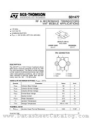 SD1477 datasheet pdf SGS Thomson Microelectronics
