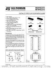 M54HC273 datasheet pdf SGS Thomson Microelectronics