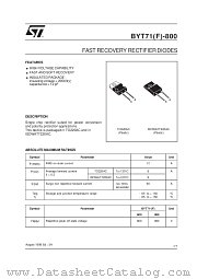 BYT71(F)-800 datasheet pdf SGS Thomson Microelectronics