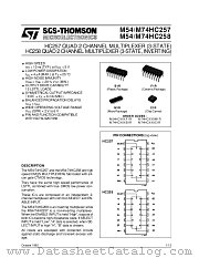 M54HC258 datasheet pdf SGS Thomson Microelectronics