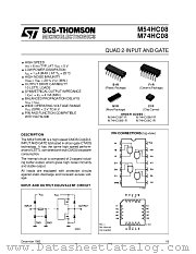 M54HC08 datasheet pdf SGS Thomson Microelectronics