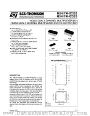 M74HC352 datasheet pdf SGS Thomson Microelectronics