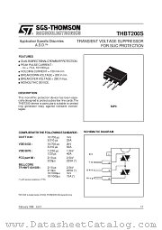 THBT200S datasheet pdf SGS Thomson Microelectronics