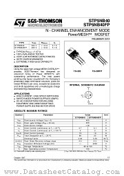 STP5NB40FP datasheet pdf SGS Thomson Microelectronics