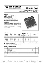 GS-R400/2-FAMILY datasheet pdf SGS Thomson Microelectronics
