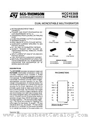 HCC4538B datasheet pdf SGS Thomson Microelectronics