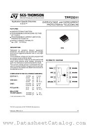 TPP25011 datasheet pdf SGS Thomson Microelectronics