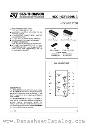 HCF4069UB datasheet pdf SGS Thomson Microelectronics