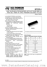 ST7275-1 datasheet pdf SGS Thomson Microelectronics