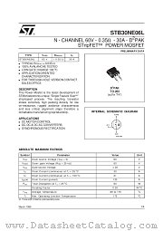 STB30NE06L datasheet pdf SGS Thomson Microelectronics