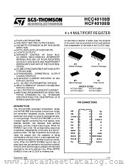 HCF40108B datasheet pdf SGS Thomson Microelectronics