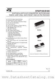 ST62E18C datasheet pdf SGS Thomson Microelectronics