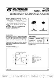 TL062B datasheet pdf SGS Thomson Microelectronics