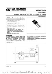 VNW100N04 datasheet pdf SGS Thomson Microelectronics