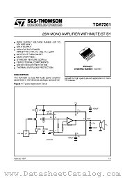 TDA7261 datasheet pdf SGS Thomson Microelectronics
