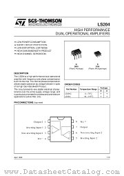 LS204 datasheet pdf SGS Thomson Microelectronics
