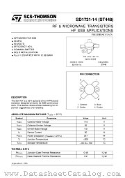 SD1731-14 datasheet pdf SGS Thomson Microelectronics