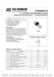 STP80NE06-10 datasheet pdf SGS Thomson Microelectronics