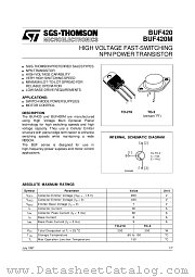 BUF420 datasheet pdf SGS Thomson Microelectronics