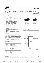 M39208 datasheet pdf SGS Thomson Microelectronics