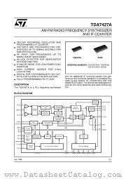 TDA7427A datasheet pdf SGS Thomson Microelectronics