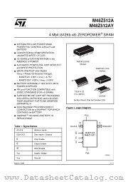 M48Z512AY datasheet pdf SGS Thomson Microelectronics