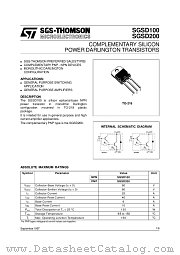 SGSD200 datasheet pdf SGS Thomson Microelectronics