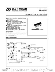 TDA7250 datasheet pdf SGS Thomson Microelectronics
