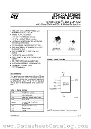 ST24W08 datasheet pdf SGS Thomson Microelectronics