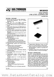 MK50H25 datasheet pdf SGS Thomson Microelectronics