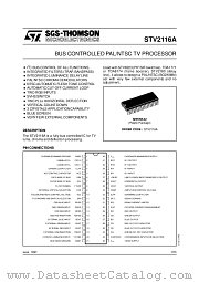 STV2116A datasheet pdf SGS Thomson Microelectronics