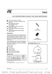 TS822 datasheet pdf SGS Thomson Microelectronics