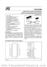 74ACT299 datasheet pdf SGS Thomson Microelectronics