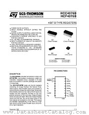 HCC4076B datasheet pdf SGS Thomson Microelectronics