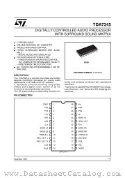 TDA7345 datasheet pdf SGS Thomson Microelectronics