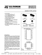 M54HC375 datasheet pdf SGS Thomson Microelectronics
