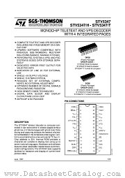 STV5347T datasheet pdf SGS Thomson Microelectronics