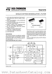 TDA7479 datasheet pdf SGS Thomson Microelectronics